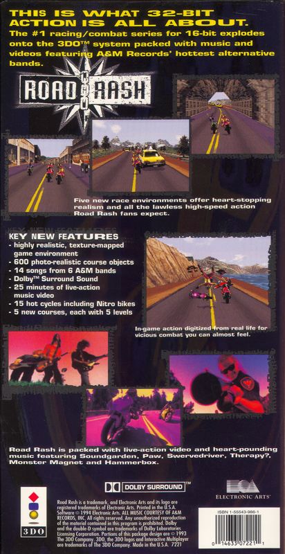 Road Rash box art for 3DO